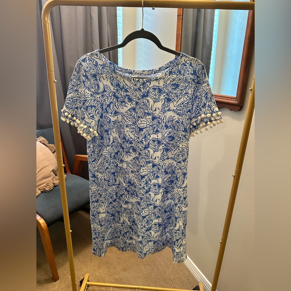 Lilly Pulitzer Lissie Dress Blue/ White Fox